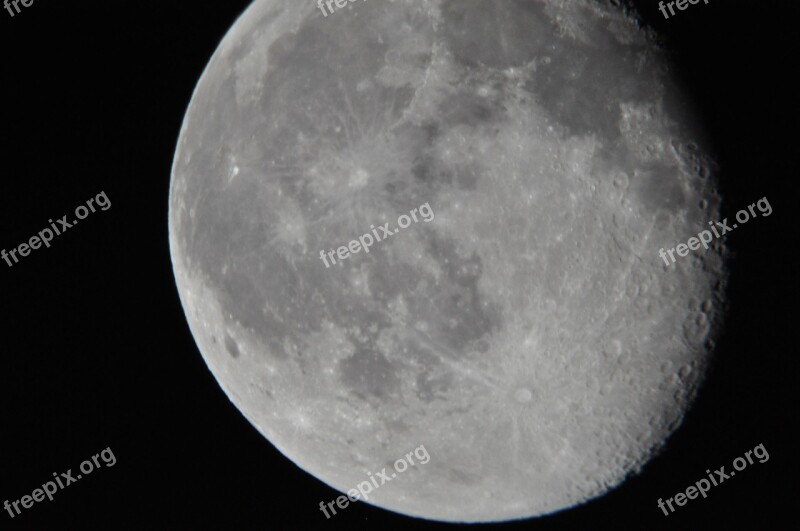 Moon Night Craters Free Photos