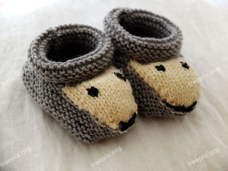 Shoes Baby Knitt Wool Knitting