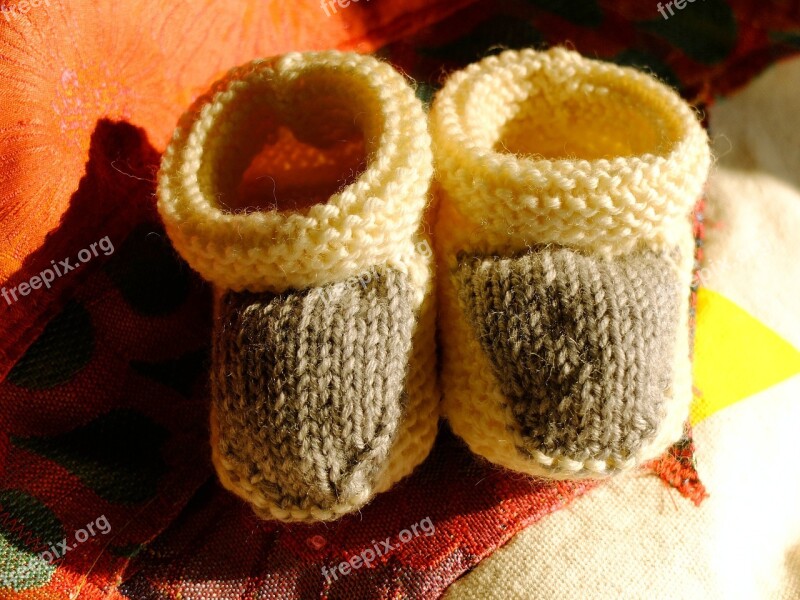 Shoes Knitt Baby Wool Knitting