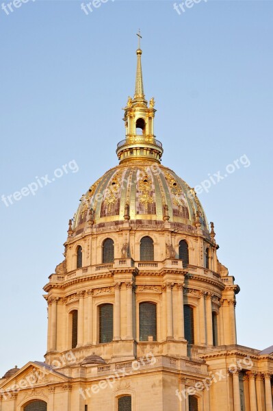 Dome Saint Louis Des Invalides Paris France Military