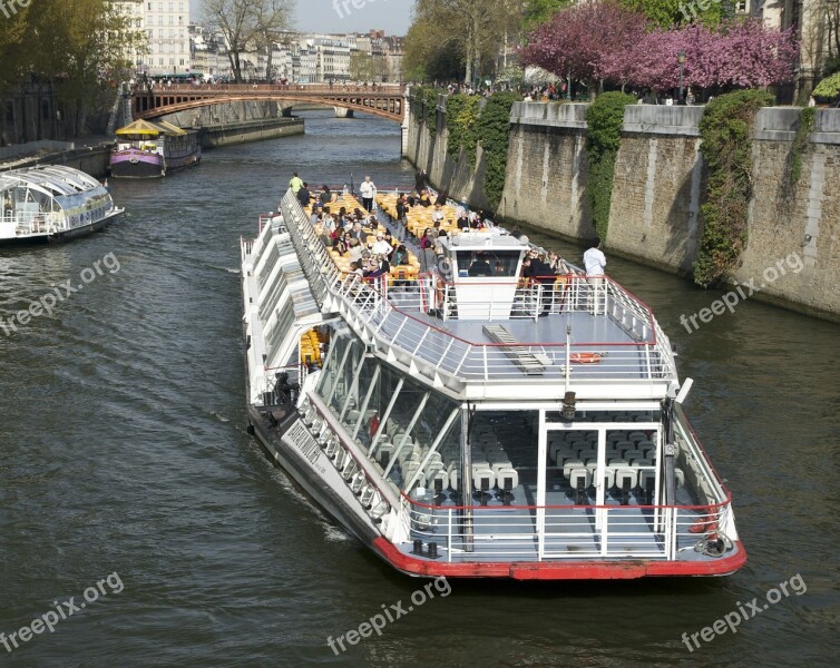 Sightseeing Boat Excursion Boat Seine River