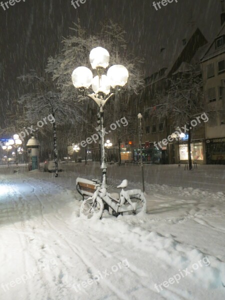 Snow Snowfall Winter Snowed In Bike