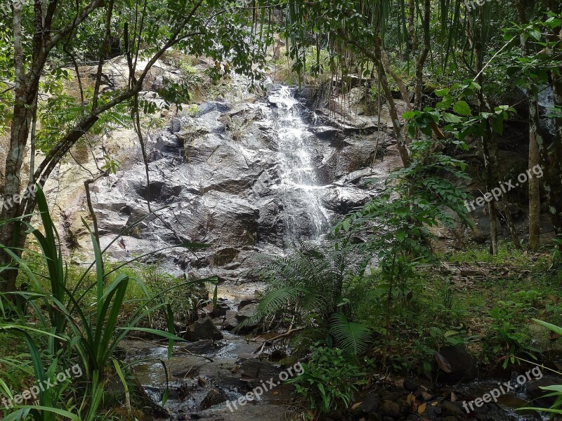 Waterfall Thailand River Landscape Landscape Free Photos