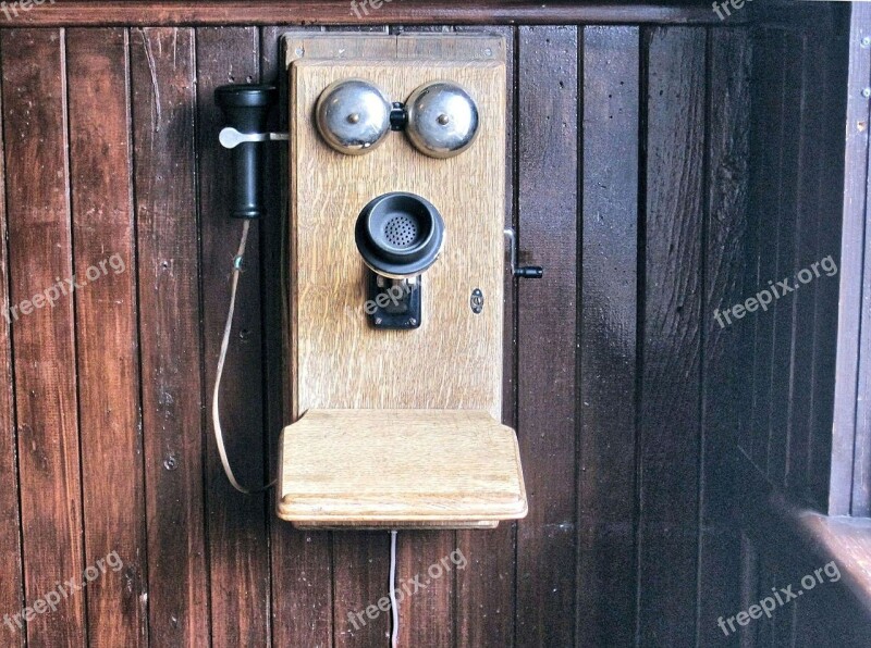 Old Wall Crank Telephone Telephone Antique Alberta Canada