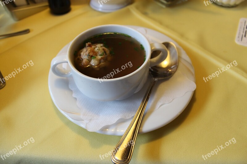 Eat Soup Soup Dumplings Spoon Consommé Cup