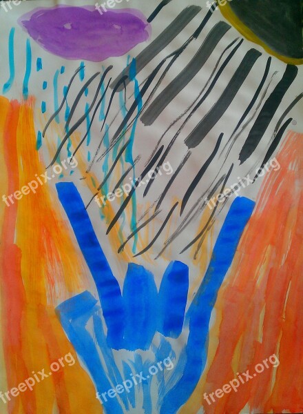 Heavy Metal Painted Wassermalfarbe Art Gesture