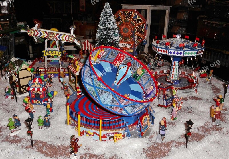 Christmas Market Miniatures Fairground-model Toys Free Photos