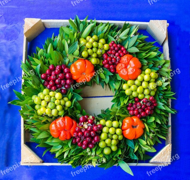 Vegetable Wreath Food Green Decoration