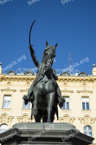 Jelacic Square Zagreb Croatia Europe