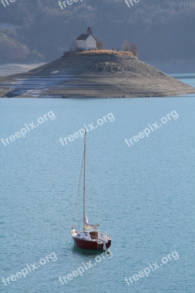 Serre Ponçon Lake Nature Boat Free Photos