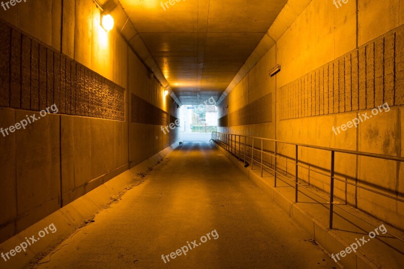 Tunnel Yellow Concentration Free Photos