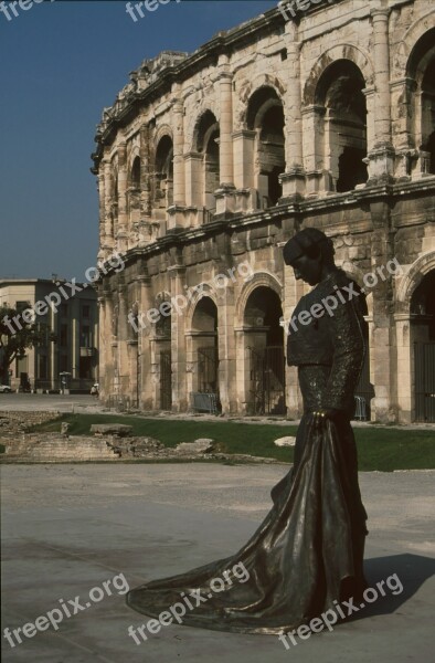 Nice Amphitheater Torero Statue Free Photos