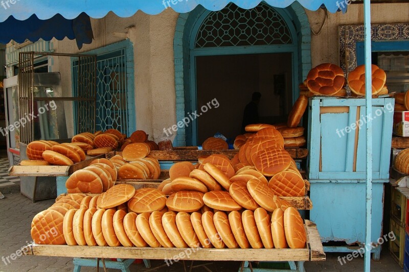 Bread Tunisia Market Bakery Free Photos