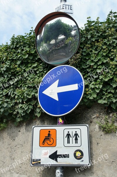 Traffic Sign Directory Toilet Arrow Toilet Sign