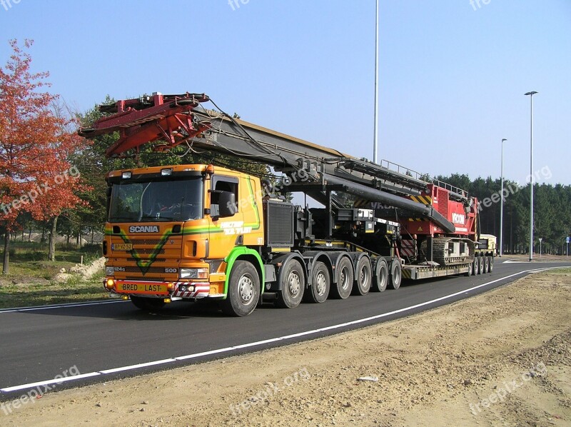 Heavy Transport Truck Scania Transport Transporter