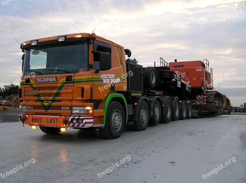 Heavy Transport Truck Scania Transport Transporter