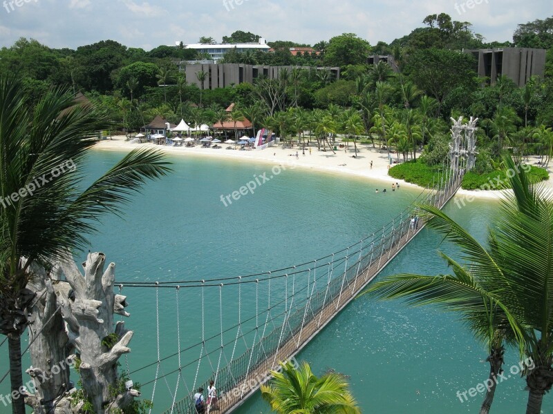 Beach Sentosa Island Singapore Sea