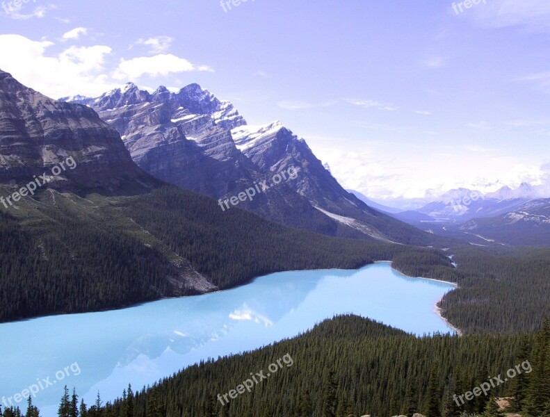 Peyto Lake Banff Alberta Mountain Parkway