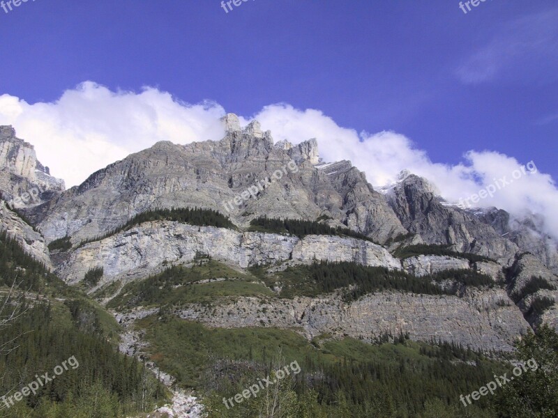 Banff Alberta Ice Parkway Mountain