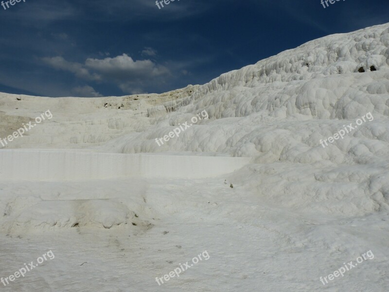 Pamukkale Turkey Lime Sinter Terrace Limestone Mineral