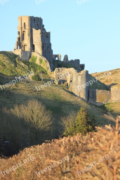 Corfe Castle Dorset Medieval English