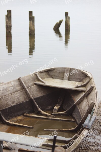 Rowing Boat Boat Old Water Reflection