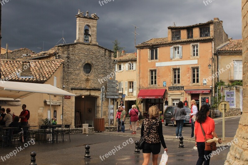 Gordes Market Square Provence France Free Photos