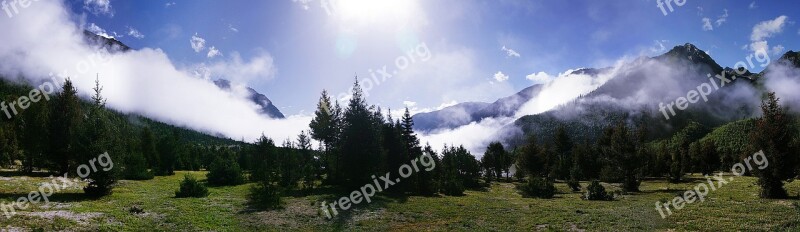 Tibet Chinese Wide Scenic Mountain