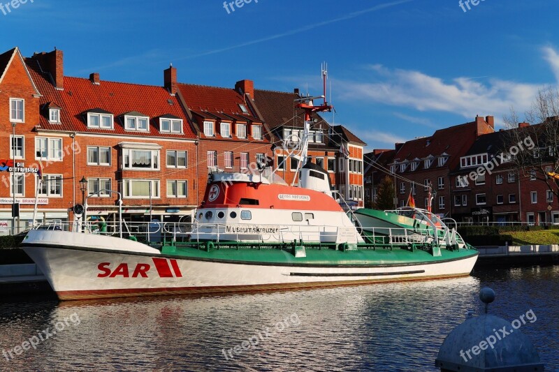 Fire Ship Sar Emden East Frisia Port