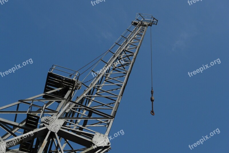 Crane Jib Sky Blue Industrial