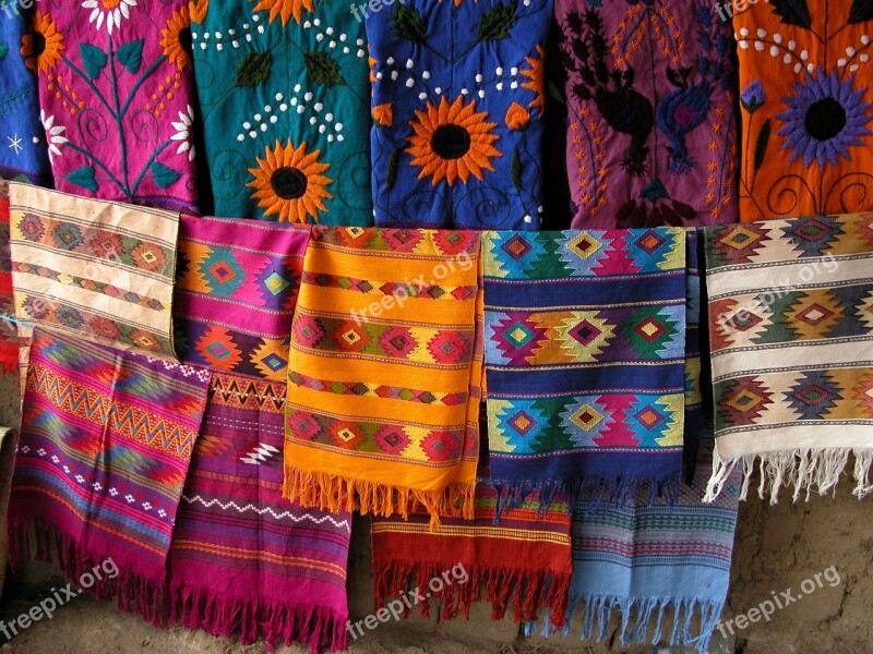 Scarf Mexico Towels Color Colorful