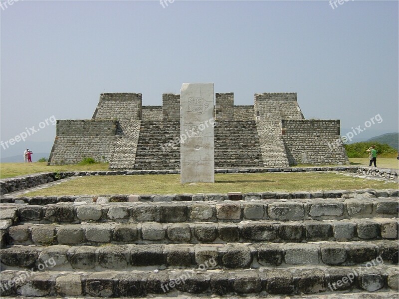 Pyramid Xochicalco Mexico Ancient Pre-columbian