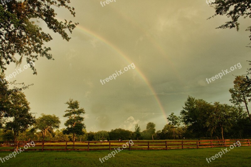 Rainbow Farm Pasture Field Rural