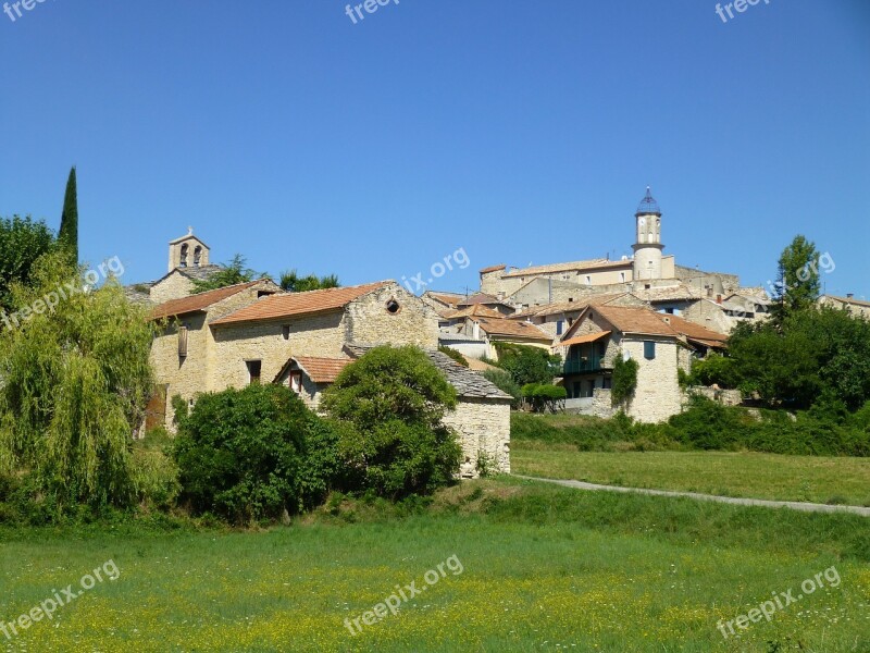 Provence Village Summer Bell Tower Picturesque