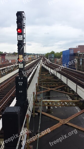 Tracks Subway Brooklyn Transportation Travel