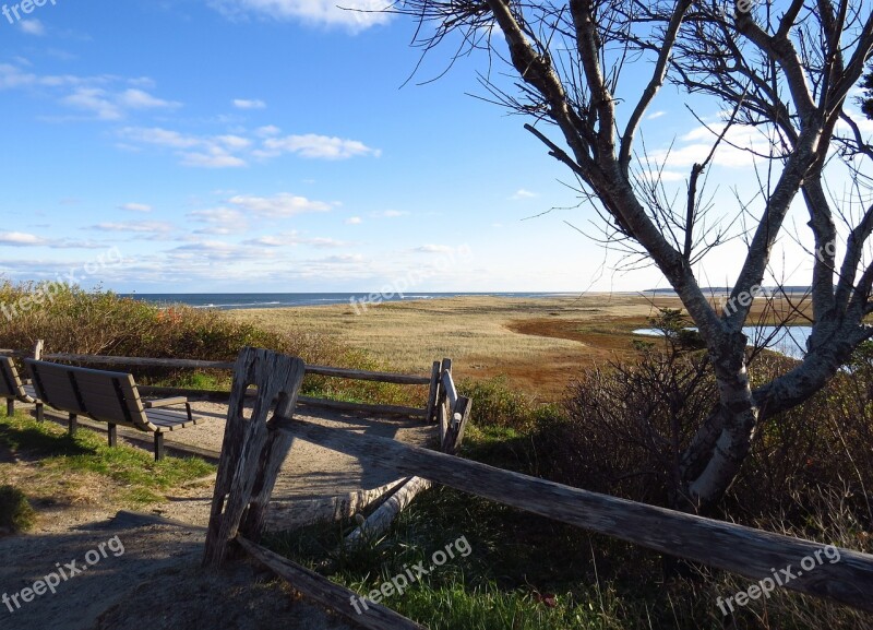 Ocean Atlantic Cape Cod National Seashore Landscape