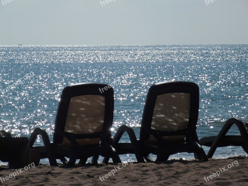 Deck Chair Beach Vacations Sea Water