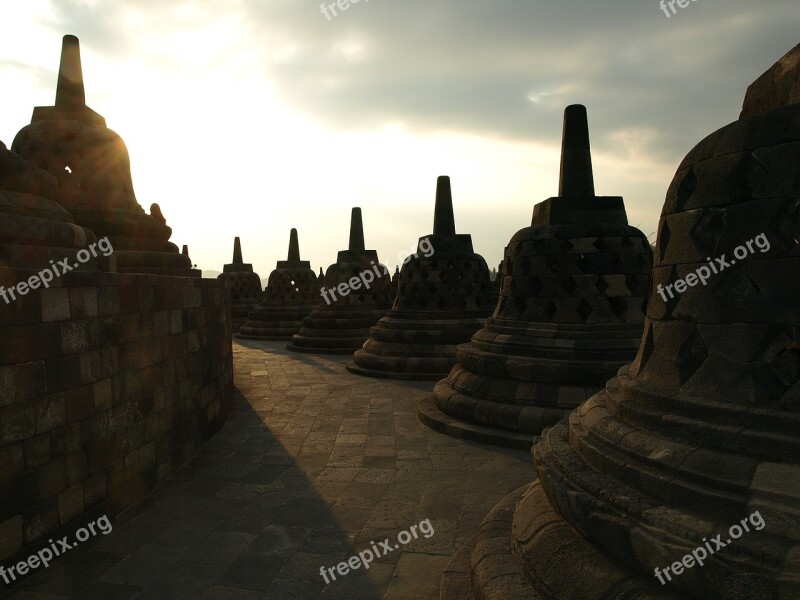 Indonesia Borobudur Temple Asia Free Photos