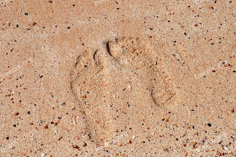 Footprints Sand Beach Barefoot Free Photos