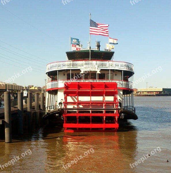 Paddle Steamer Steamship Mississippi New Orleans Louisiana