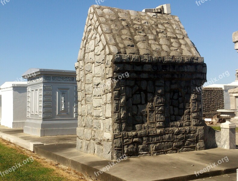 Crypt Tomb Louisiana Cemetery Graves