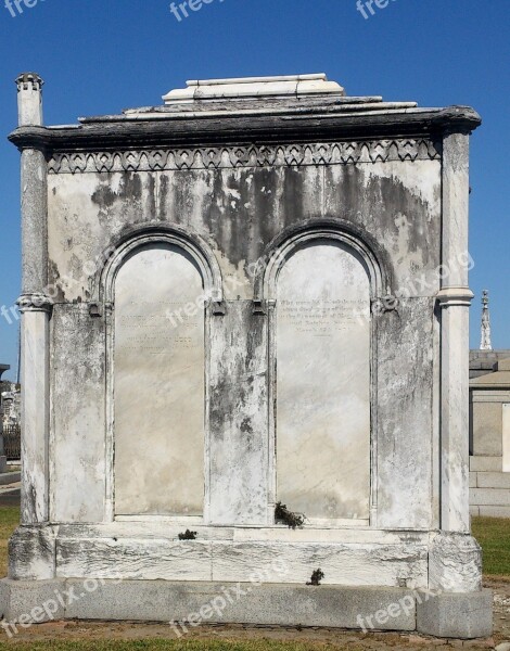 Crypt Cemetery Tombstone New Orleans Louisiana