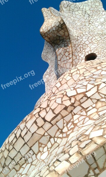 La Pedrera Mosaic Barcelona Gaudi Architecture