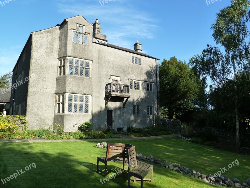 Swarthmoor Hall Quaker Centre Sunlit Garden Old