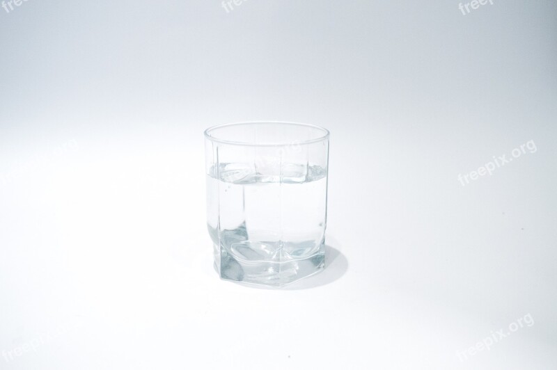 Glass Water Drink Liquid White