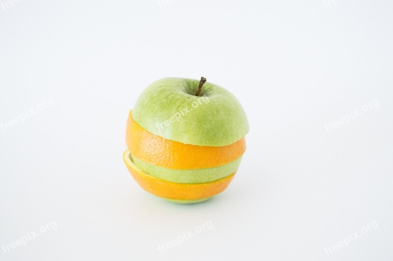 Apple Orange Mix Fruit Food