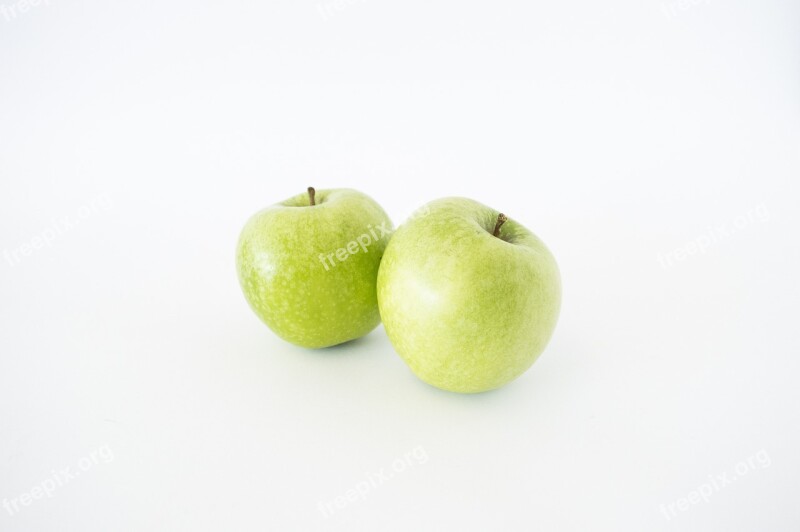 Apples Isolated Green Food Healthy