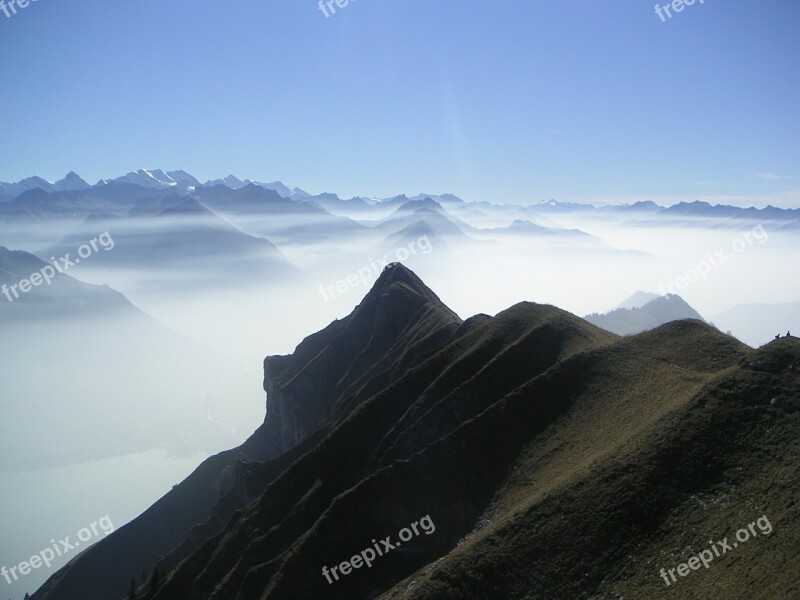 Harder Mountains Bernese Oberland Switzerland Summer