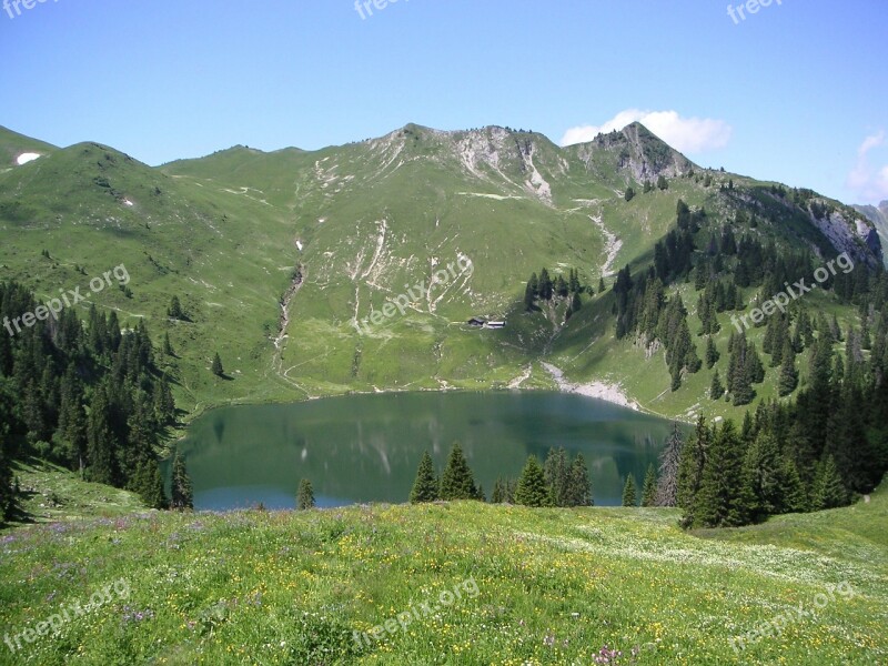 Bergsee Oberland Switzerland Alpine Mountain Lake