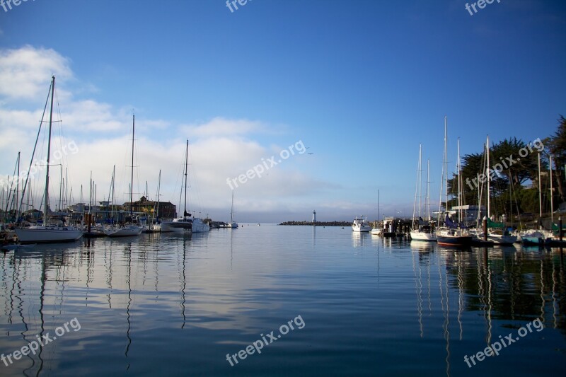 Harbor Boats Santa Cruz Sea Water